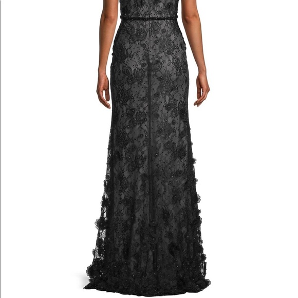 Mac Duggal Beaded & Embroidered Lace Gown - Picture 4 of 5